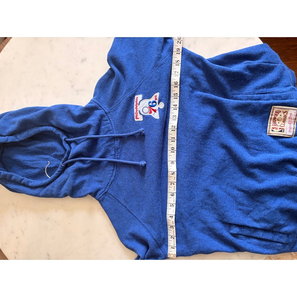 Philadelphia 76ers Hoodie Mitchell & Ness Funnel Neck HCW Sweatshirt Womens M - Picture 9 of 10